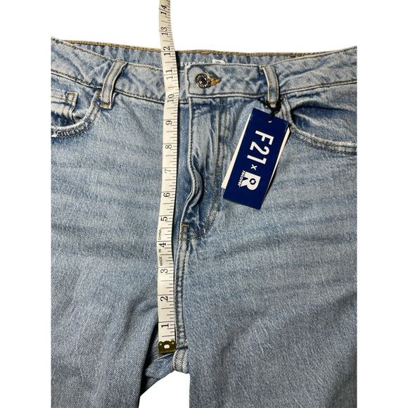 Forever 21 Jeans Women's 28 Light Blue Mid Rise Wide Leg Loose Fit Pants NWT - Picture 10 of 12